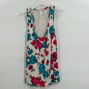 Floral Lace Tank Top Small